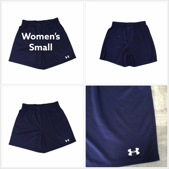 Women’s Under Armour S Small 4 - 6 Shorts Navy Blue Athletic Active Climalite - Picture 1 of 7